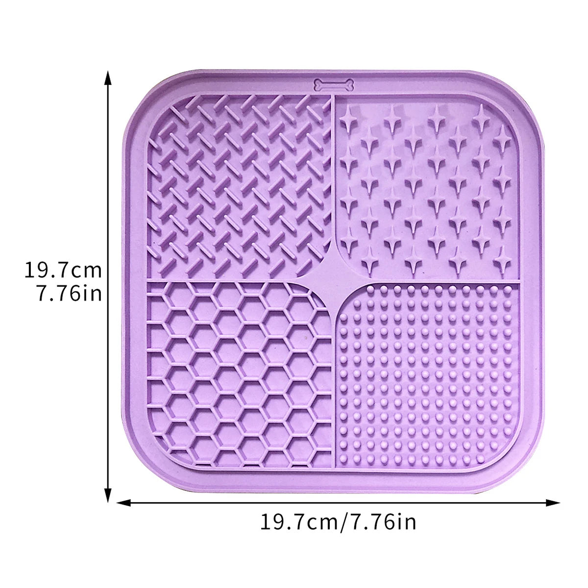 Silicone lick mat slows eating, reducing choking and anxiety naturally.