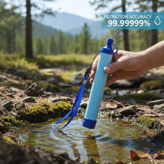 1PC Personal Straw Water Filter Outdoor Emergency Survival Water Purifier for Camping Hiking Climbing Backpacking