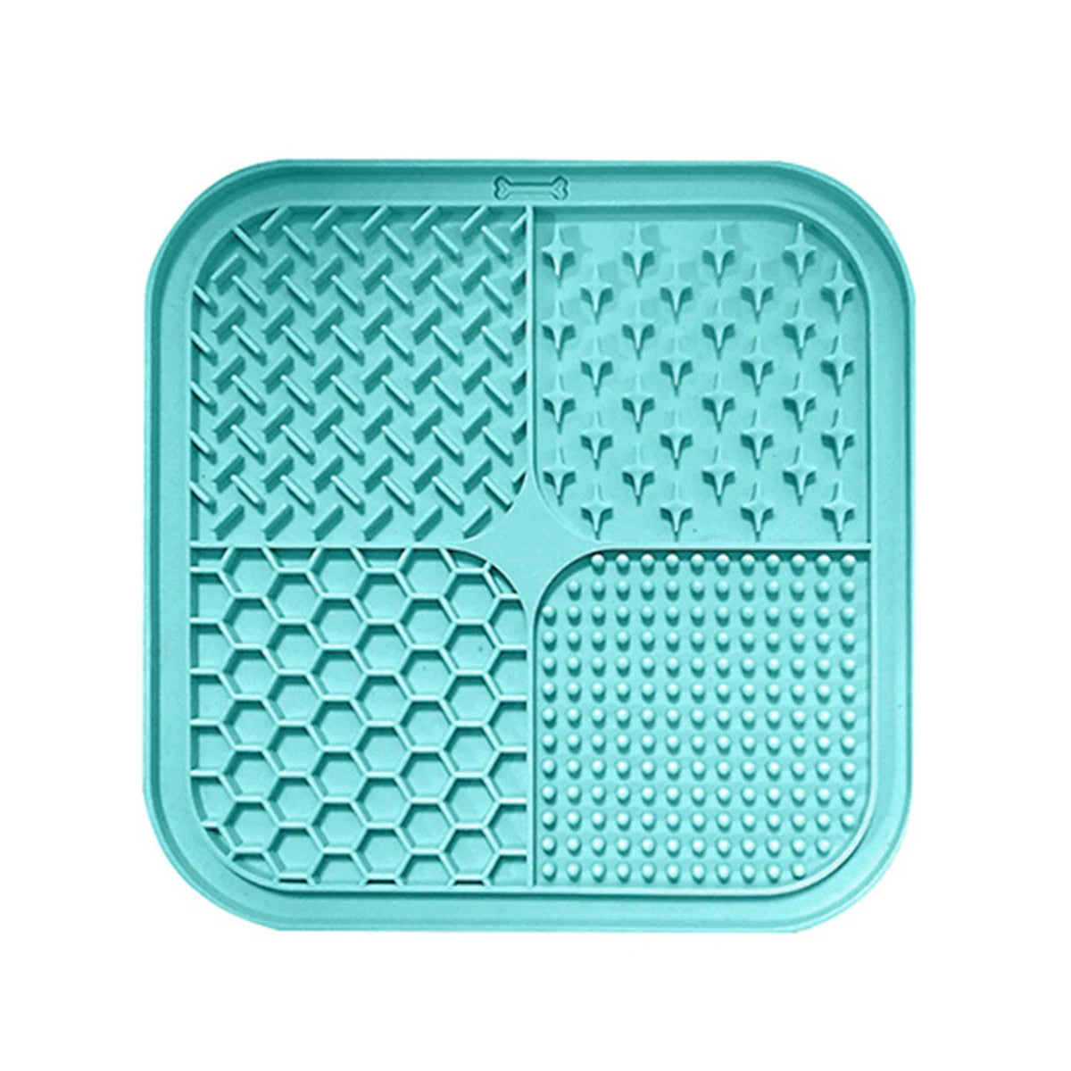 Silicone lick mat slows eating, reducing choking and anxiety naturally.