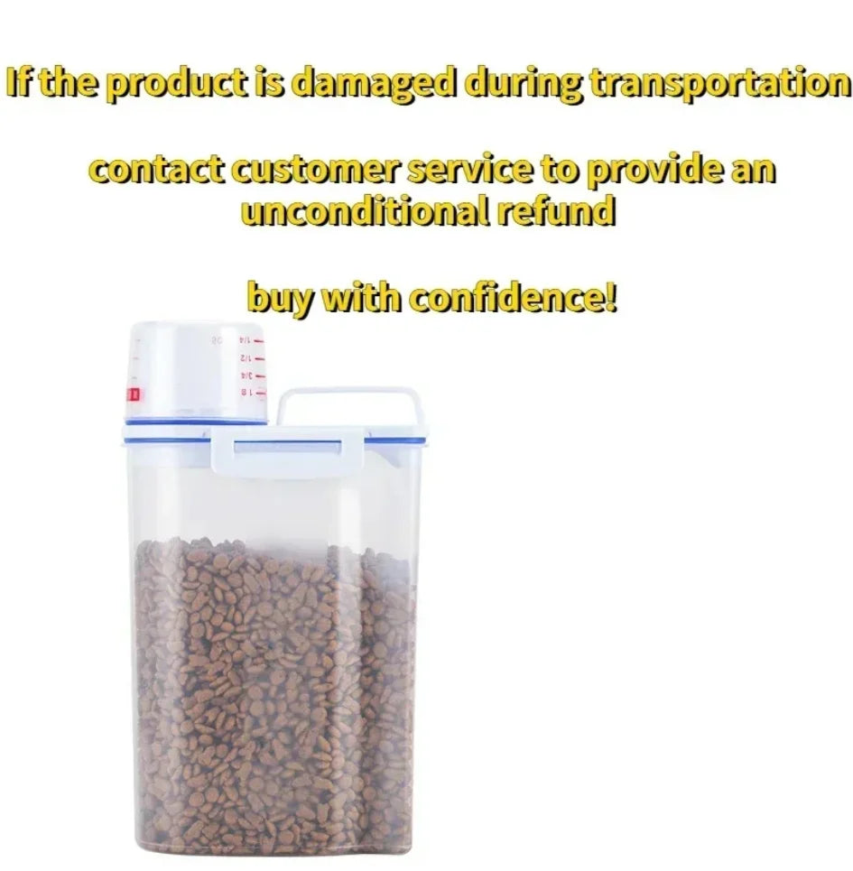 Moisture-proof food container keeps pet food fresh and organized daily.