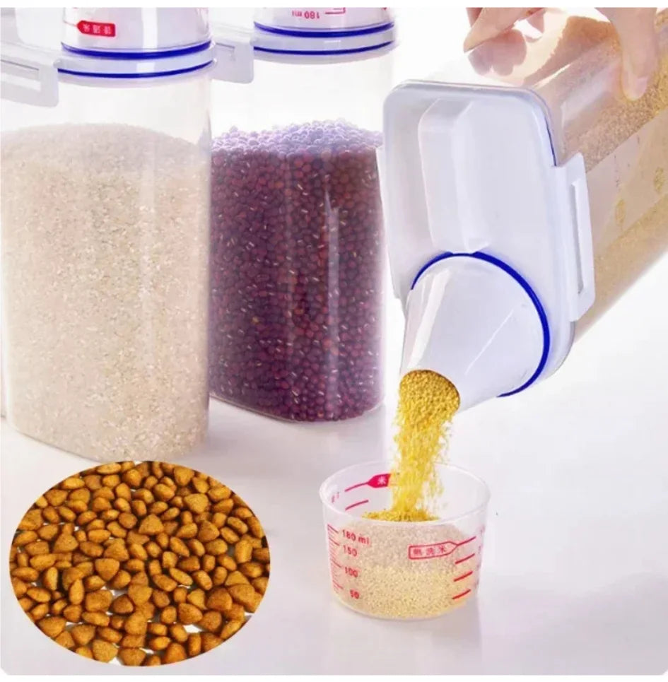 Moisture-proof food container keeps pet food fresh and organized daily.