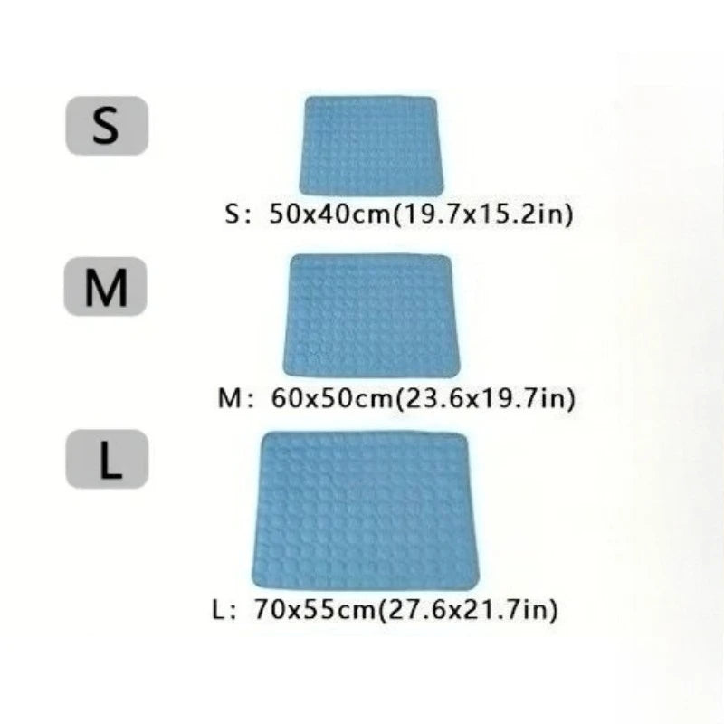 Cooling mat keeps pets comfortable and refreshed during hot summer days.