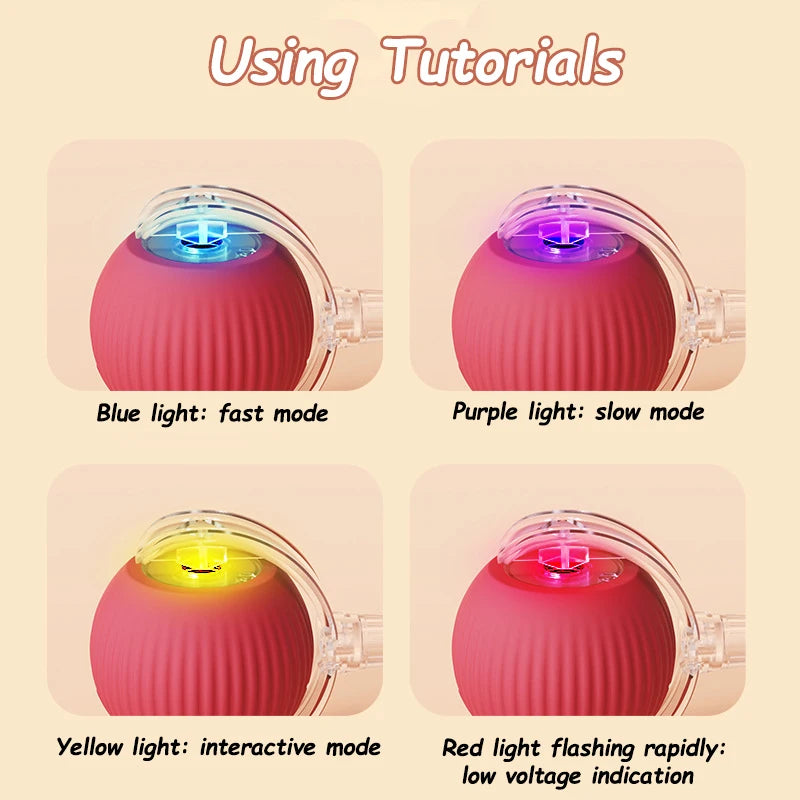 Smart rolling ball entertains pets, encouraging exercise and natural instincts.