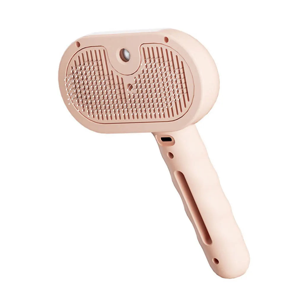 3-in-1 steam grooming brush removes fur while gently massaging pets.